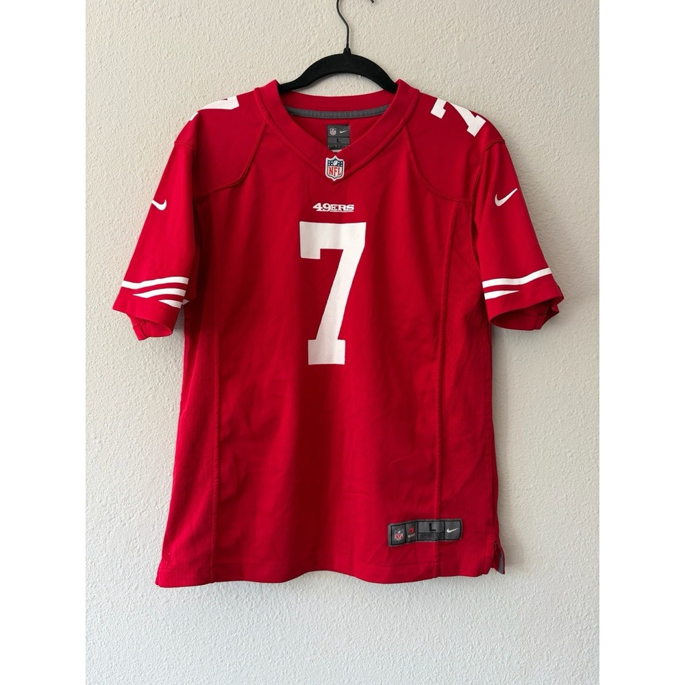 Colin Kaepernick 49ers Jersey Youth 14/16 Large Red White NFL Football